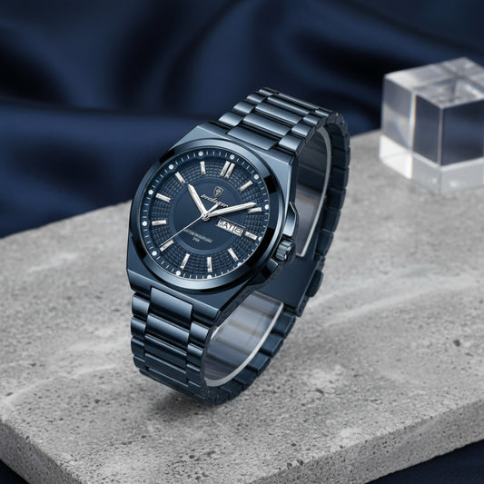 Montre Homme POEDAGAR : Luxe, Acier Inoxydable, Étanche, Quartz avec Date et Luminescence