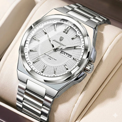 Montre Homme Chronostyle : Luxe, Acier Inoxydable, Quartz avec Date et Luminescence