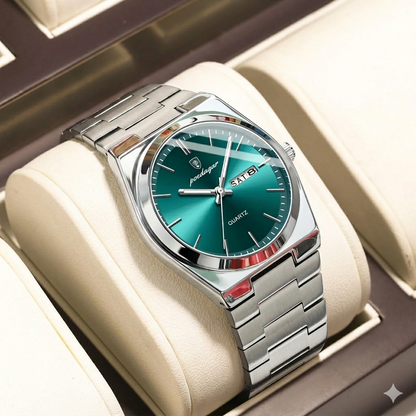 Montre Homme Chronostyle : Luxe, Acier Inoxydable, Lumineuse avec Date & Semaine