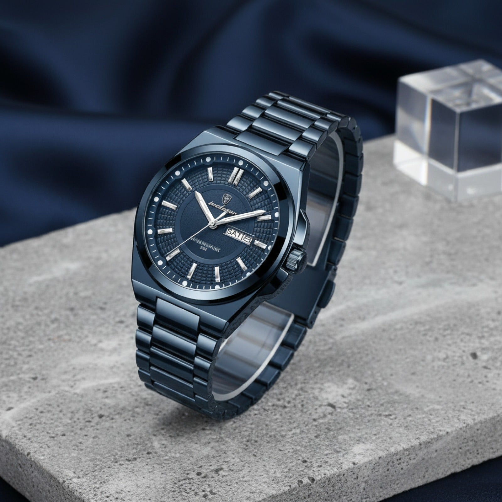Montre Homme POEDAGAR : Luxe, Acier Inoxydable, Étanche, Quartz avec Date et Luminescence
