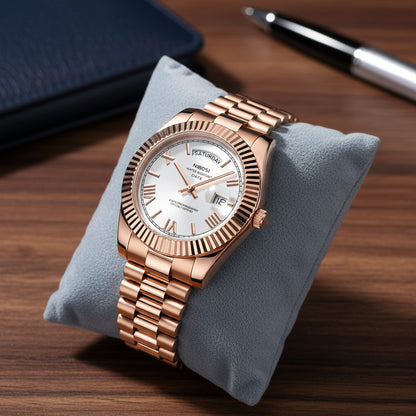 Montre Homme NIBOSI Luxe : Acier, Étanche, Affichage Jour/Date