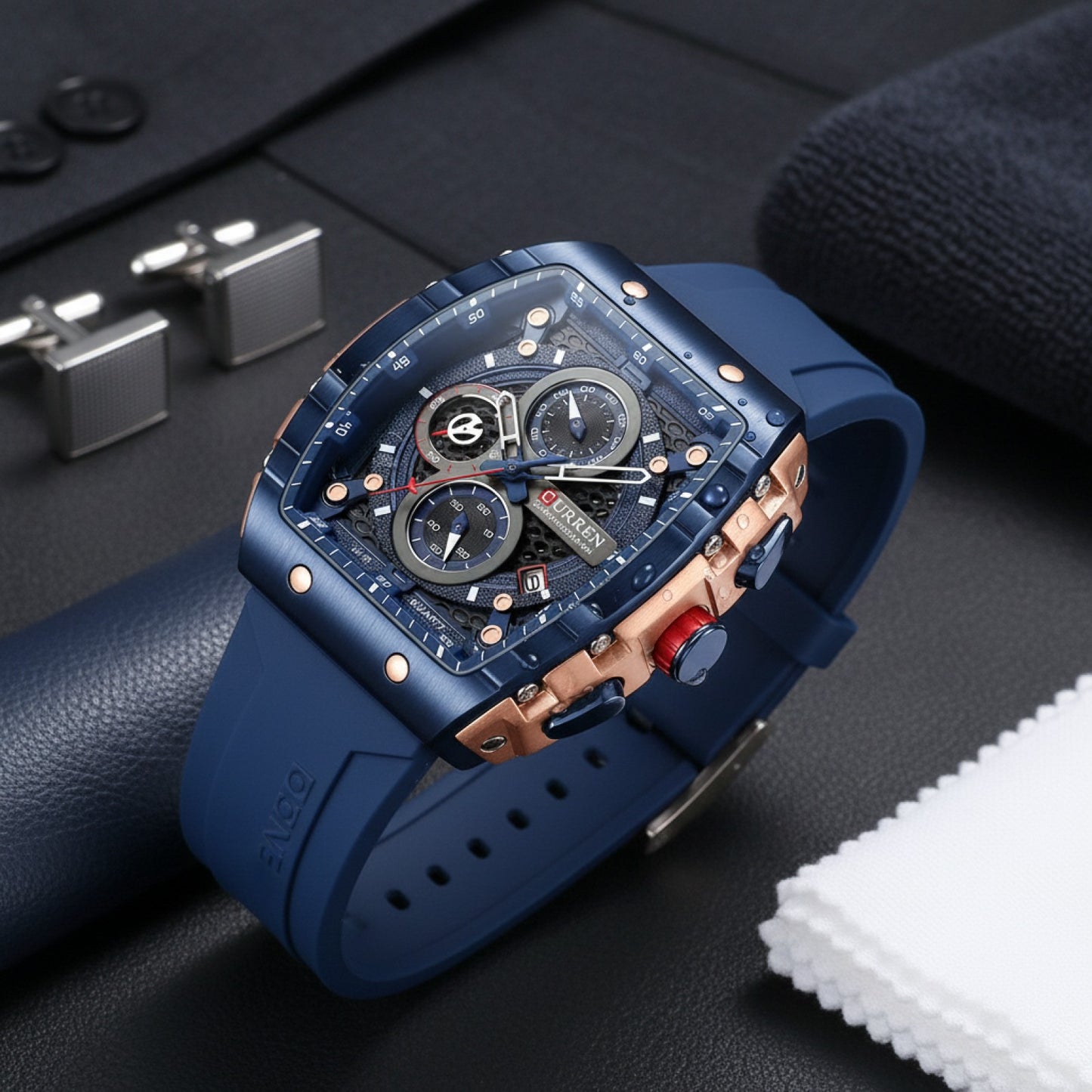 Montre Homme CURREN : Luxe, Design Carré, Quartz, Sport & Étanche