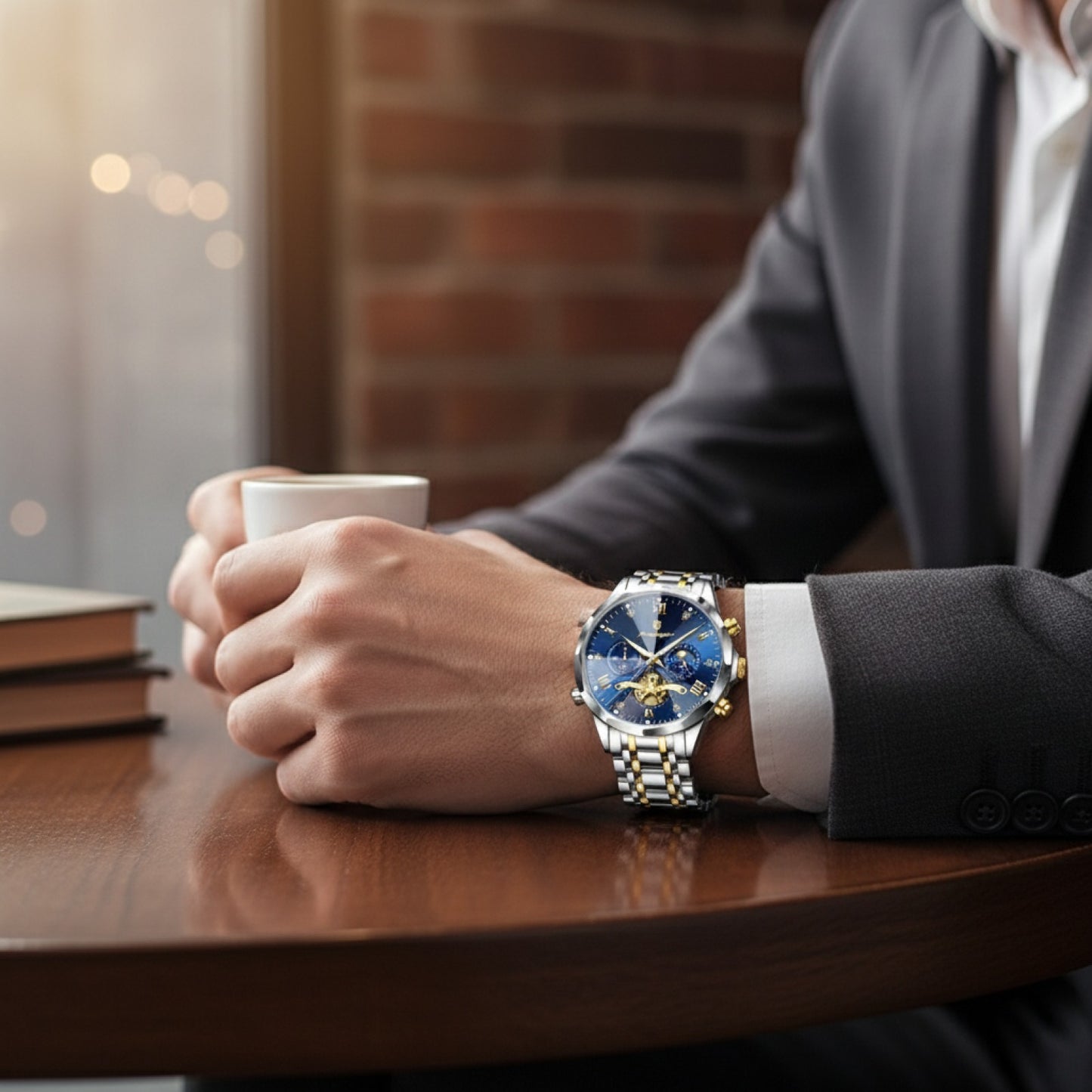 Montre Homme POEDAGAR : Luxe, Étanche, Chronographe, Acier Inoxydable