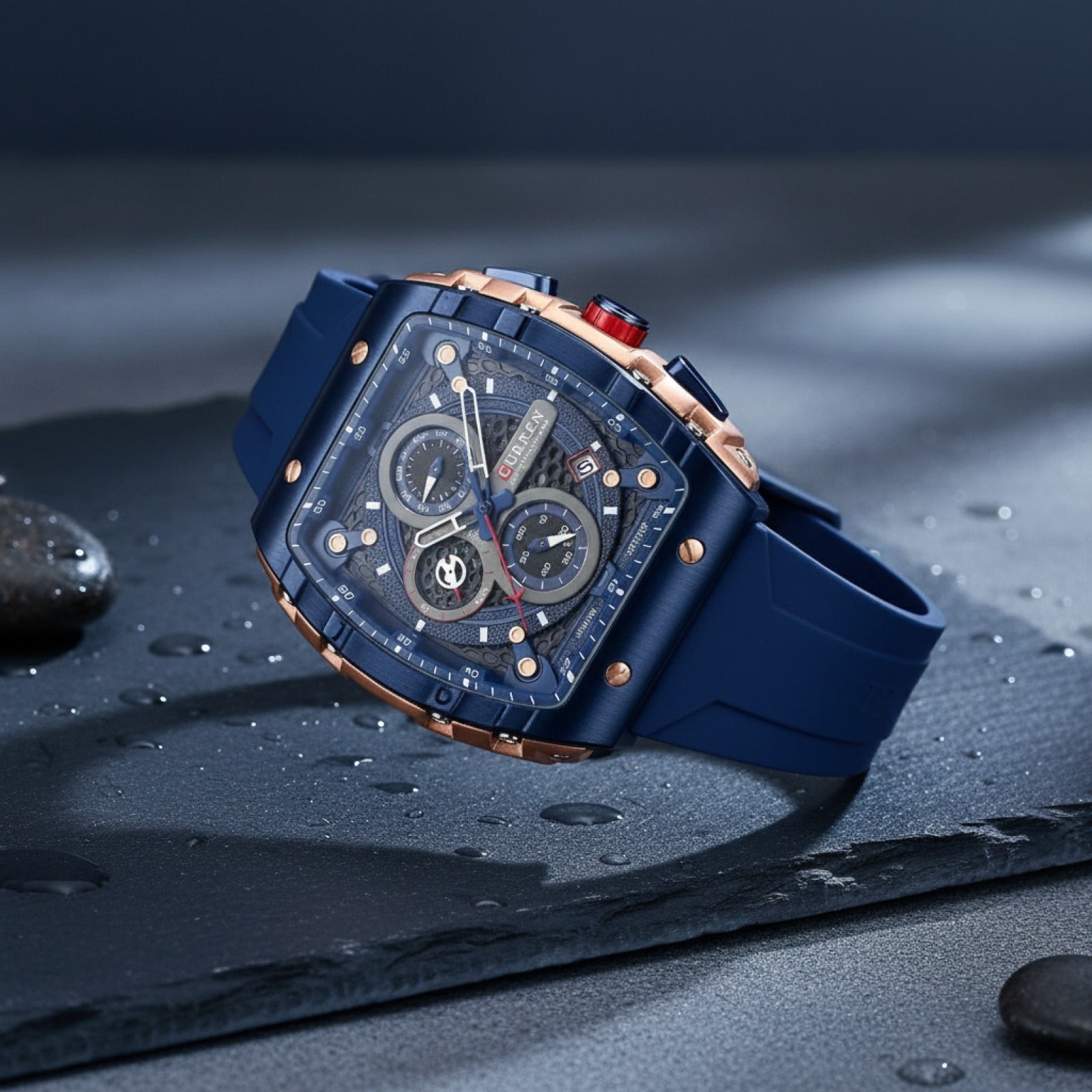 Montre Homme CURREN : Luxe, Design Carré, Quartz, Sport & Étanche