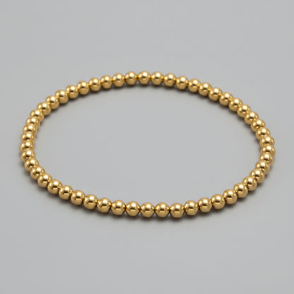 Bracelets Chronostyle extensibles en acier inoxydable - Or et Argent, fines perles empilées unisexe