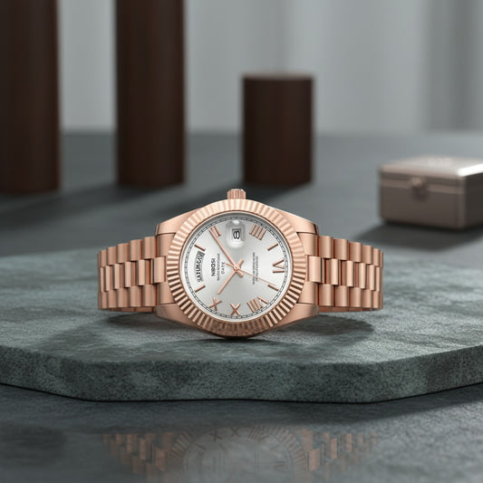 Montre Homme NIBOSI Luxe : Acier, Étanche, Affichage Jour/Date