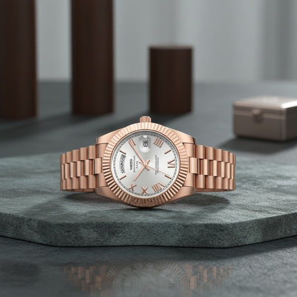 Montre Homme NIBOSI Luxe : Acier, Étanche, Affichage Jour/Date