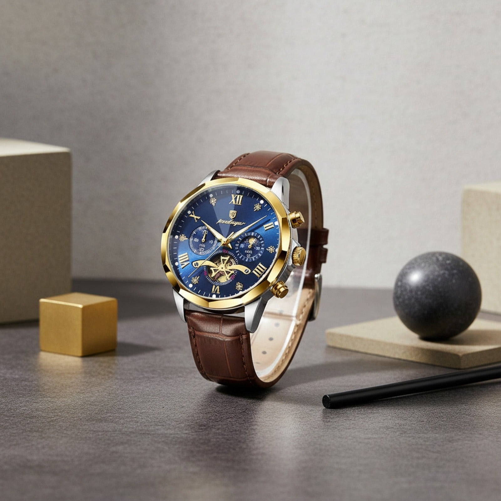 Montre Homme POEDAGAR : Luxe, Militaire, Chronographe Quartz, Étanche & Lumineuse